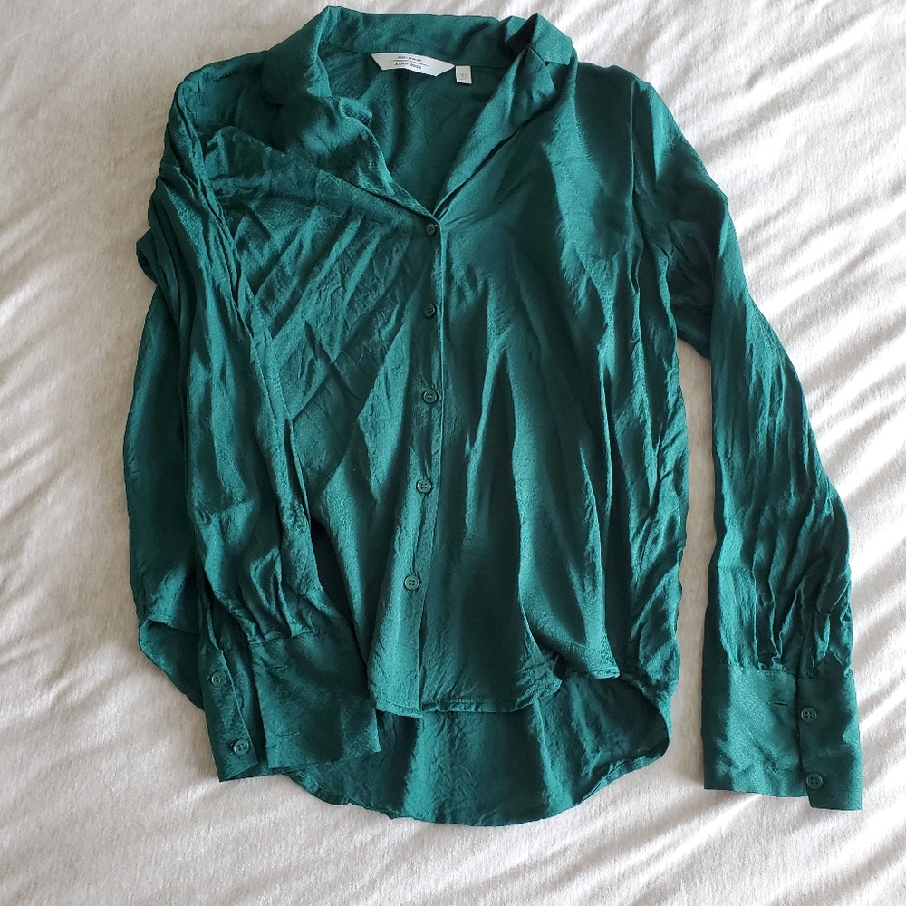 & Other Stories V Neck Button Down